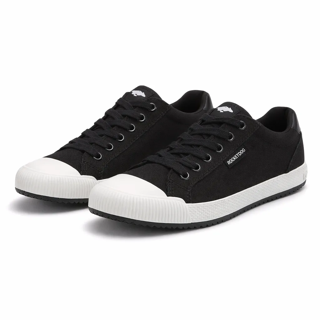 Rocket Dog CHEERY LOW 12A CANVAS Womens Canvas Trainers Black sold by Shuperb product image thumbnail 2