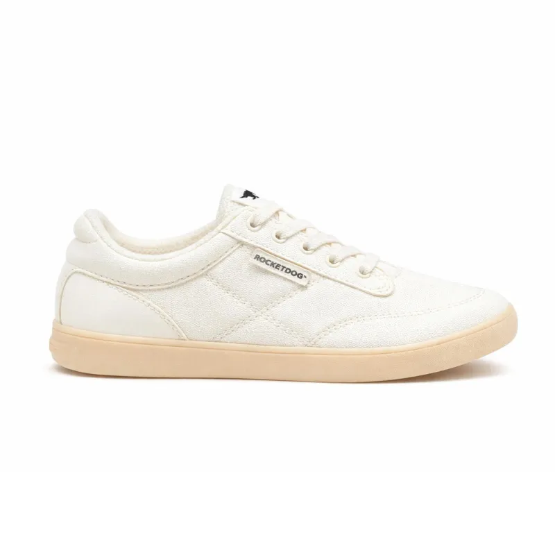 Rocket Dog KITTY 12A CANVAS/PU Womens Casual Trainers White made by Rocket Dog