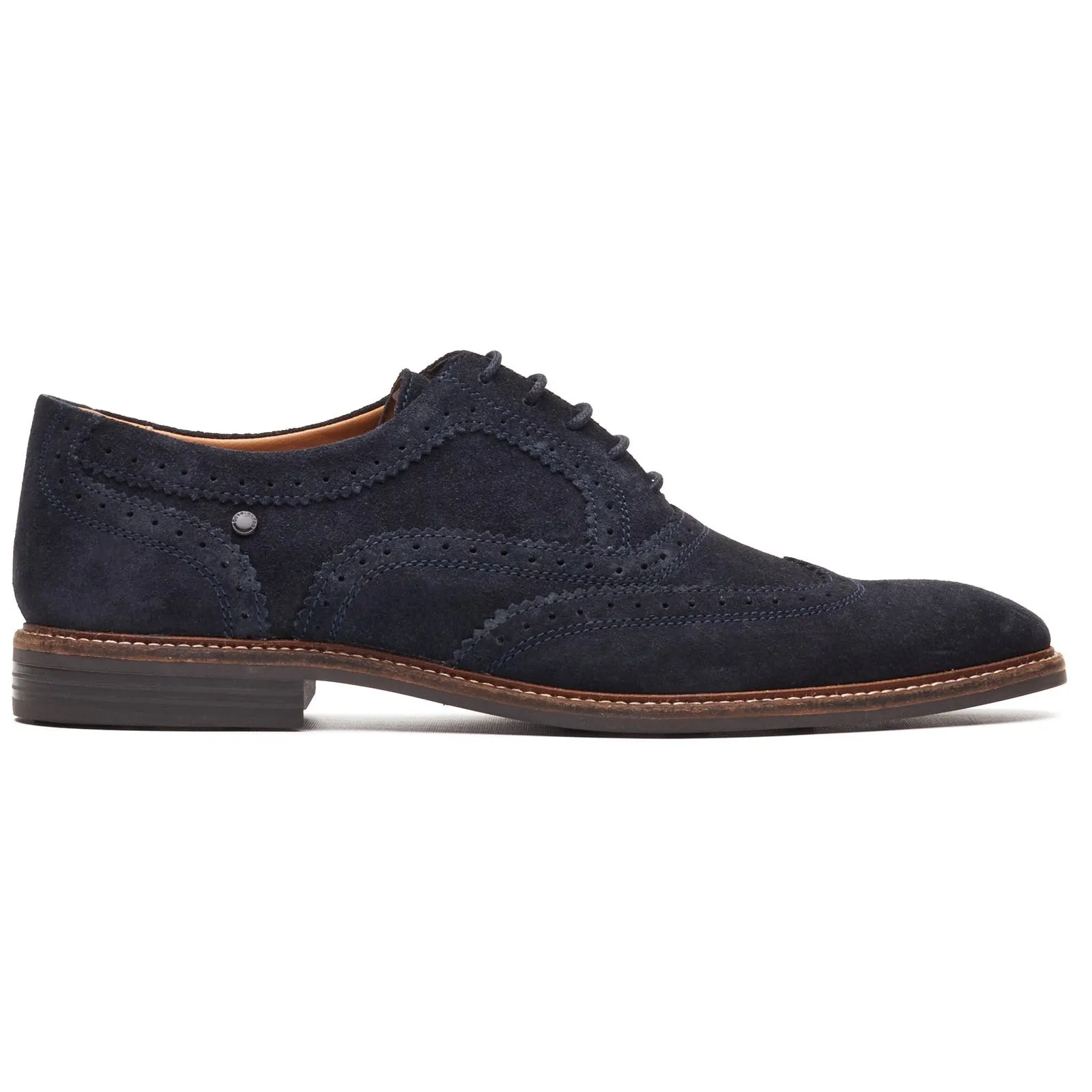Base London CLARENCE Mens Brogue Shoes Navy sold by Shuperb
