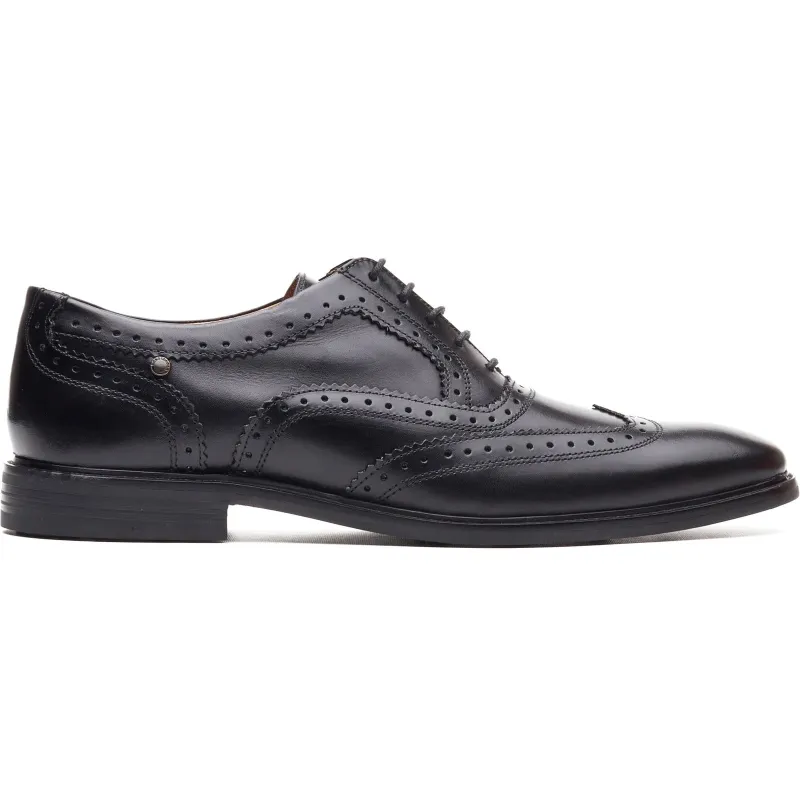 Base London CLARENCE Mens Brogue Shoes Black made by Base London