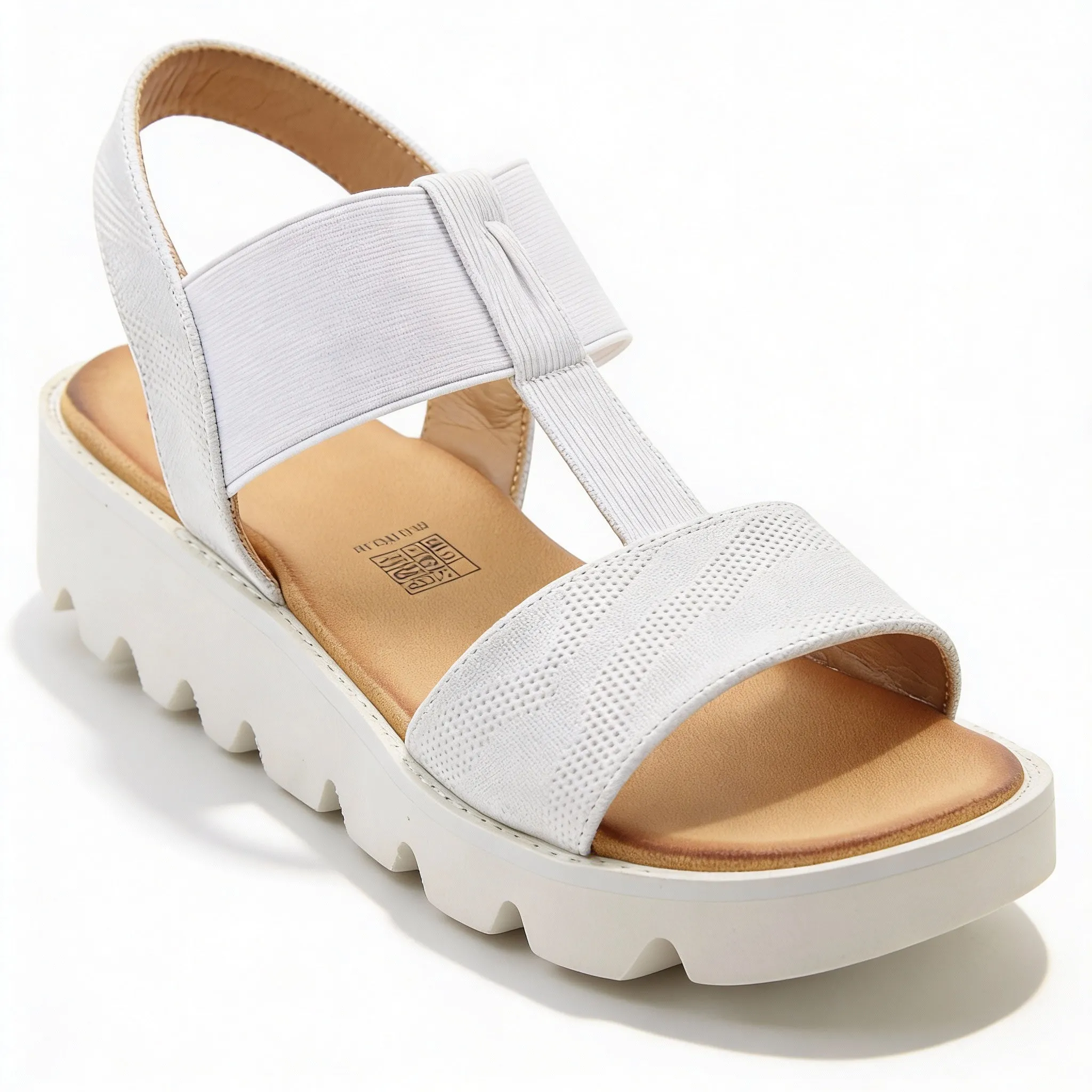 Heavenly Feet RITZ SHIMMER Womens Slingback Sandals White/Silver sold by Shuperb product image thumbnail 4