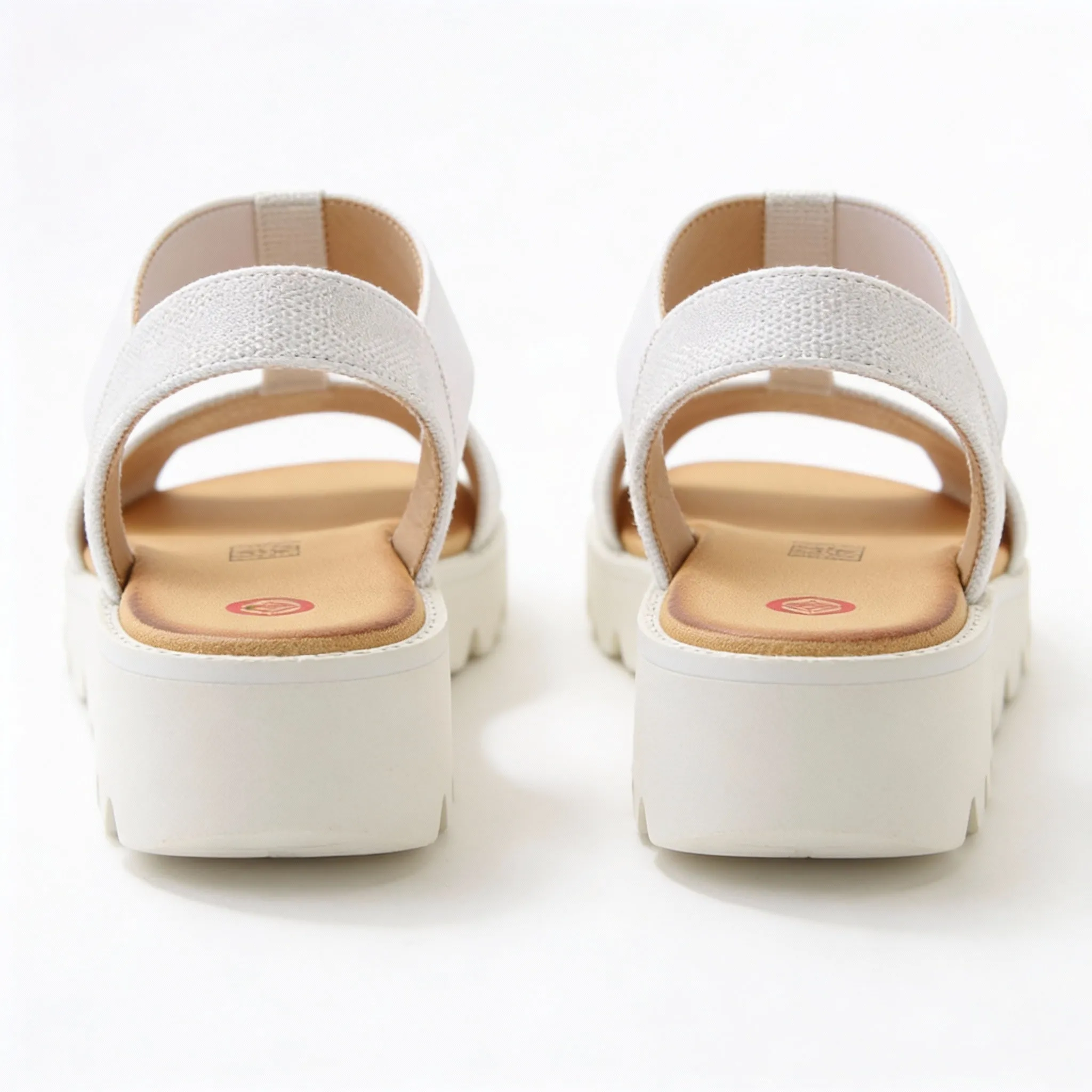 Heavenly Feet RITZ SHIMMER Womens Slingback Sandals White/Silver sold by Shuperb product image thumbnail 3