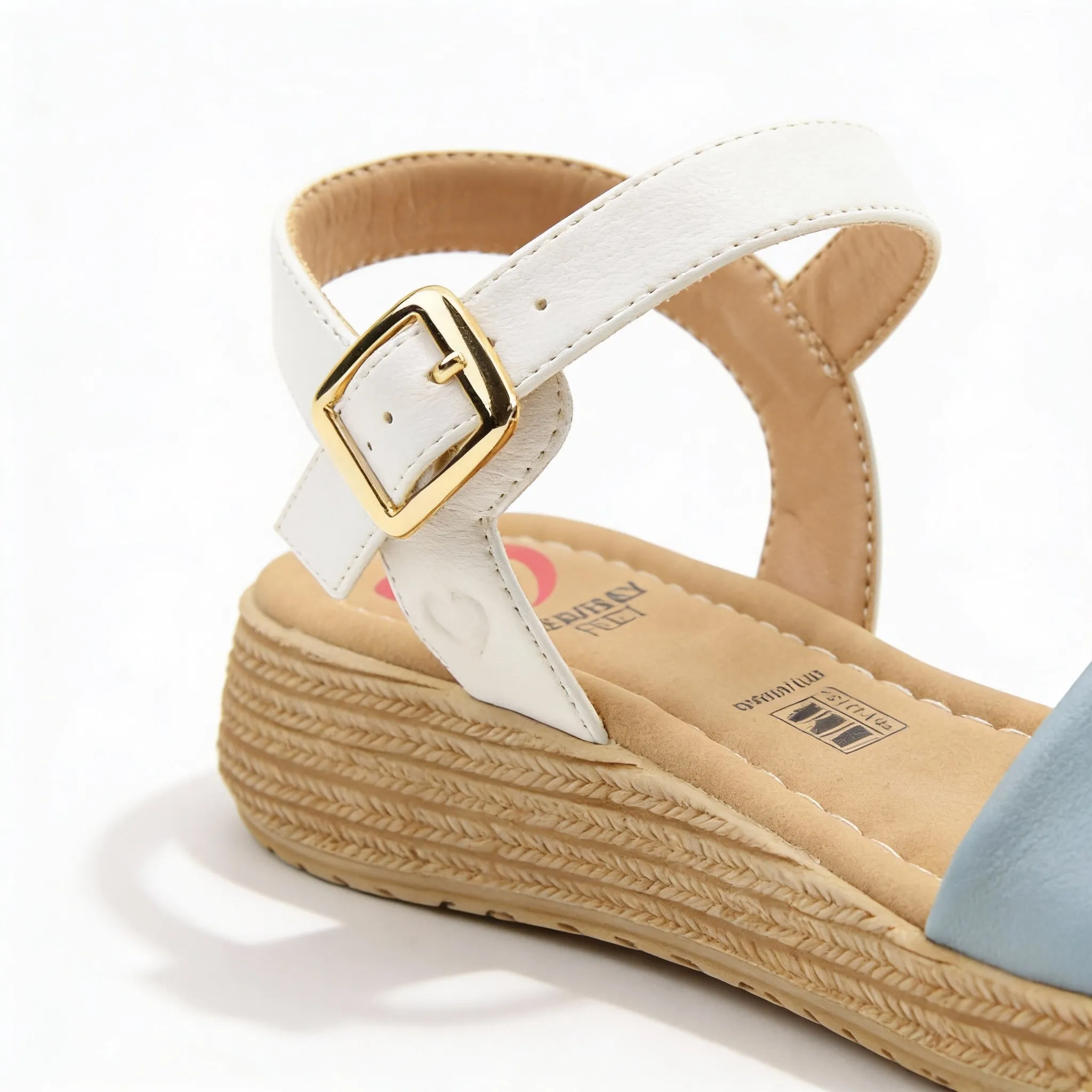 Heavenly Feet SARA Womens Platform Sandals Blue/White sold by Shuperb product image thumbnail 3