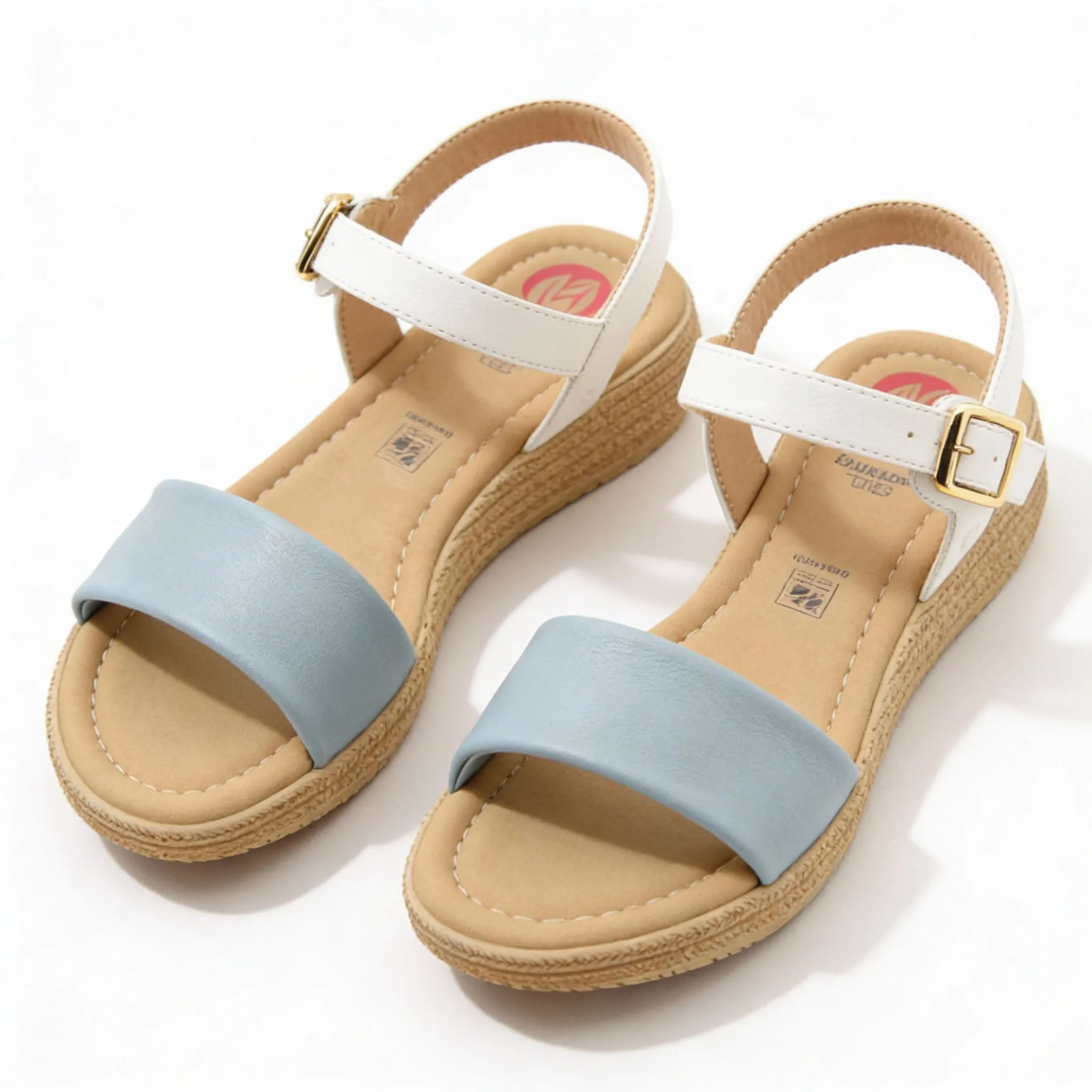 Heavenly Feet SARA Womens Platform Sandals Blue/White sold by Shuperb product image thumbnail 5