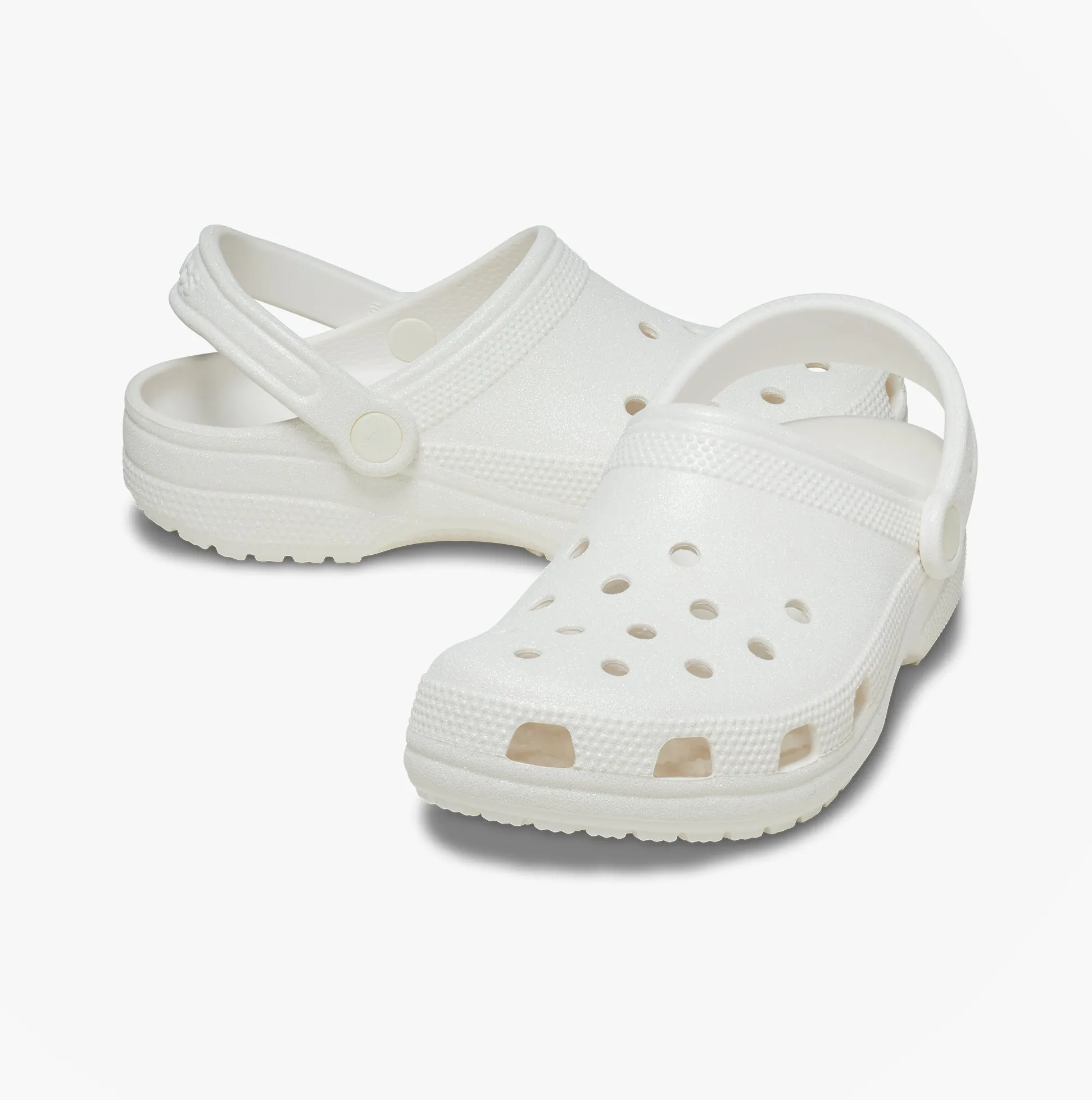 Crocs CLASSIC GLITTER Unisex Adults Clogs White sold by Shuperb product image thumbnail 2