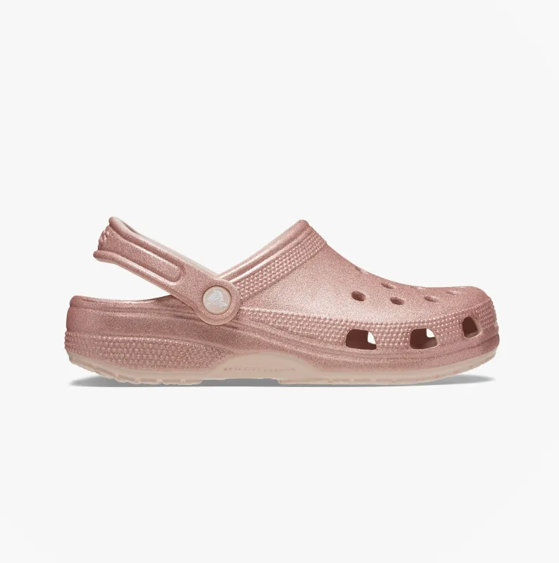 Crocs CLASSIC GLITTER Unisex Adults Clogs Quartz Glitter made by Crocs