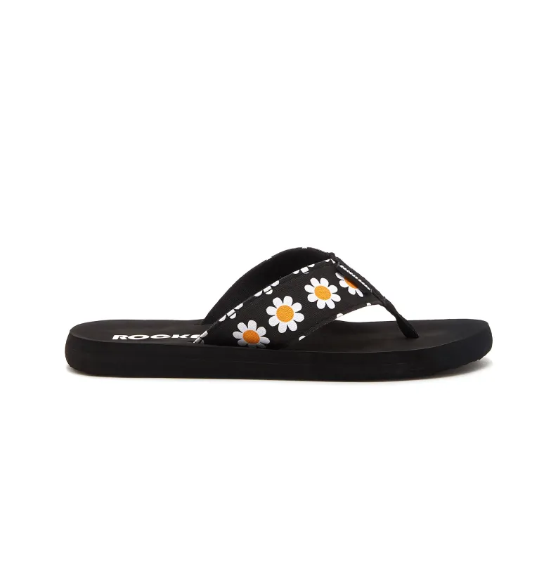 Rocket Dog ADIOS DAISY FIELDS Womens Flip-flops Black made by Rocket Dog