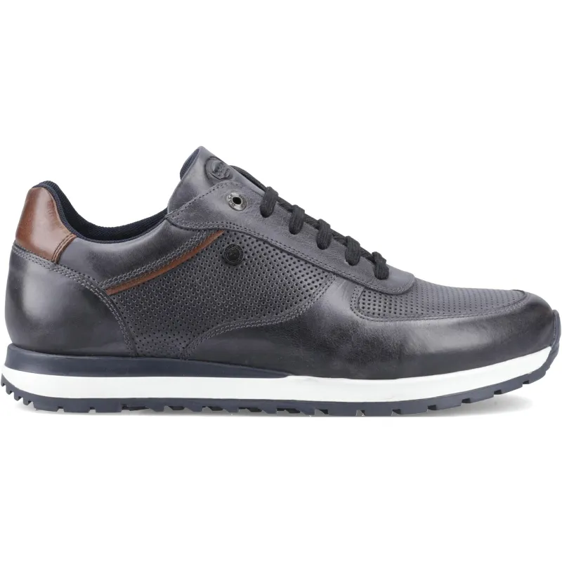 Base London LANCASTER Mens Casual Trainers Navy made by Base London