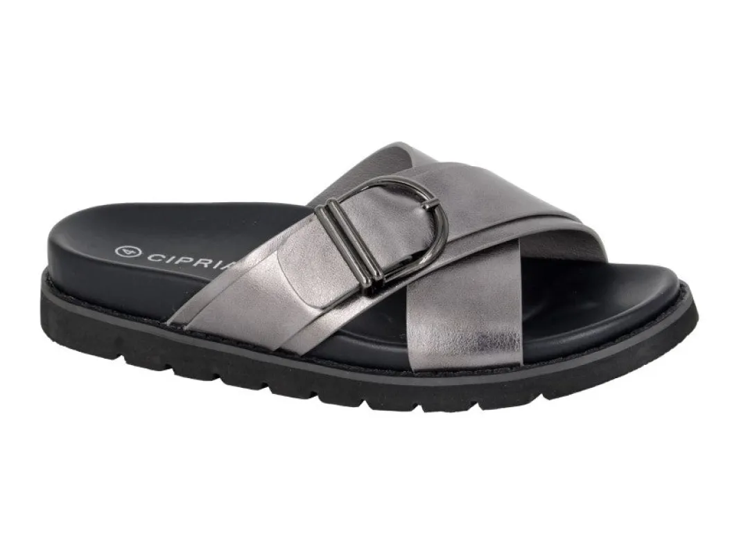 Cipriata DALIA Womens Mules Sandals Pewter made by Shuperb