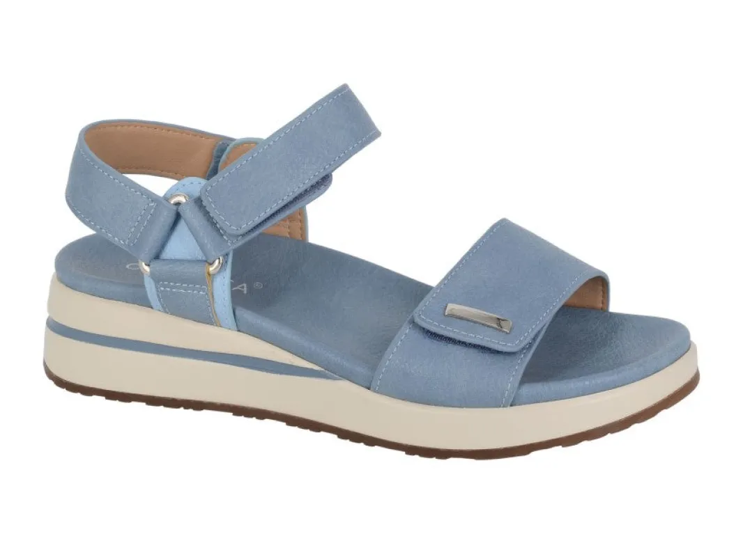 Cipriata FENIA Womens Ankle Strap Sandals Blue Jeans made by Shuperb