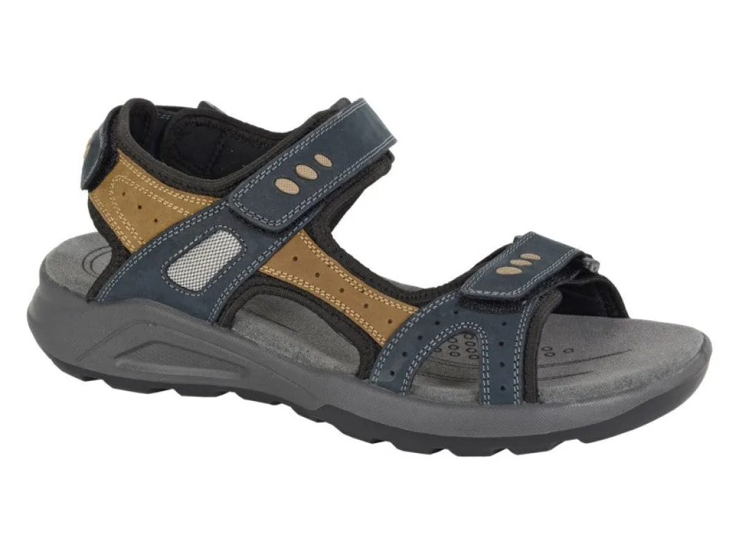 Roamers M953 Mens Hiking & Trail Sandals Navy/Grey made by Shuperb