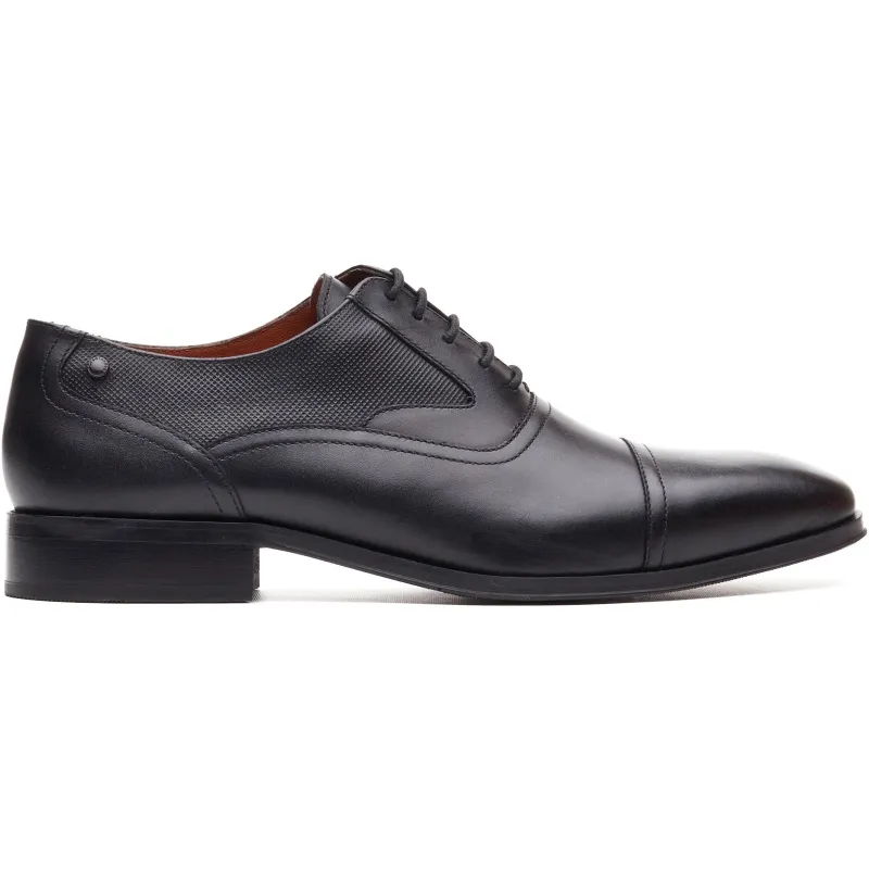 Base London PORTICO Mens Oxford Shoes Black made by Base London