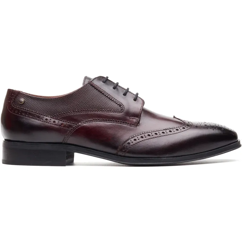 Base London STEEPLE Mens Brogue Shoes Brown made by Base London
