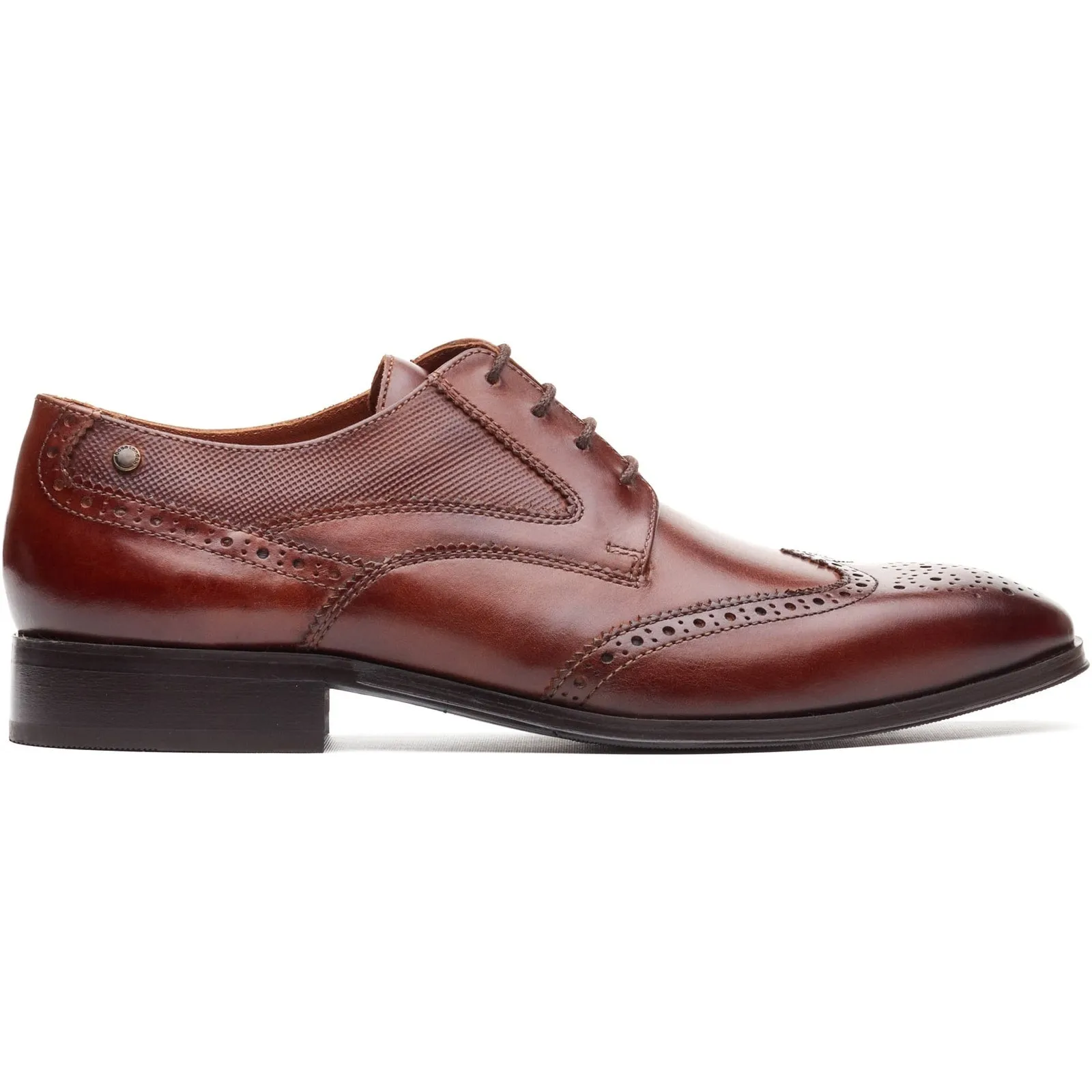 Base London STEEPLE Mens Brogue Shoes Tan sold by Shuperb