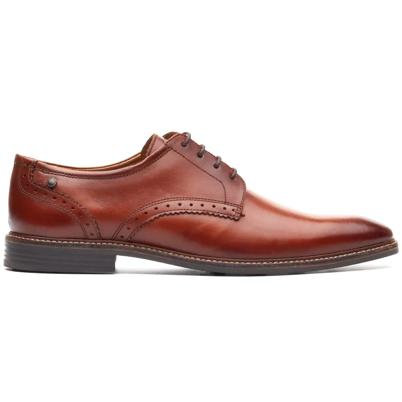 Base London ETON Mens Derby Shoes Tan made by Base London