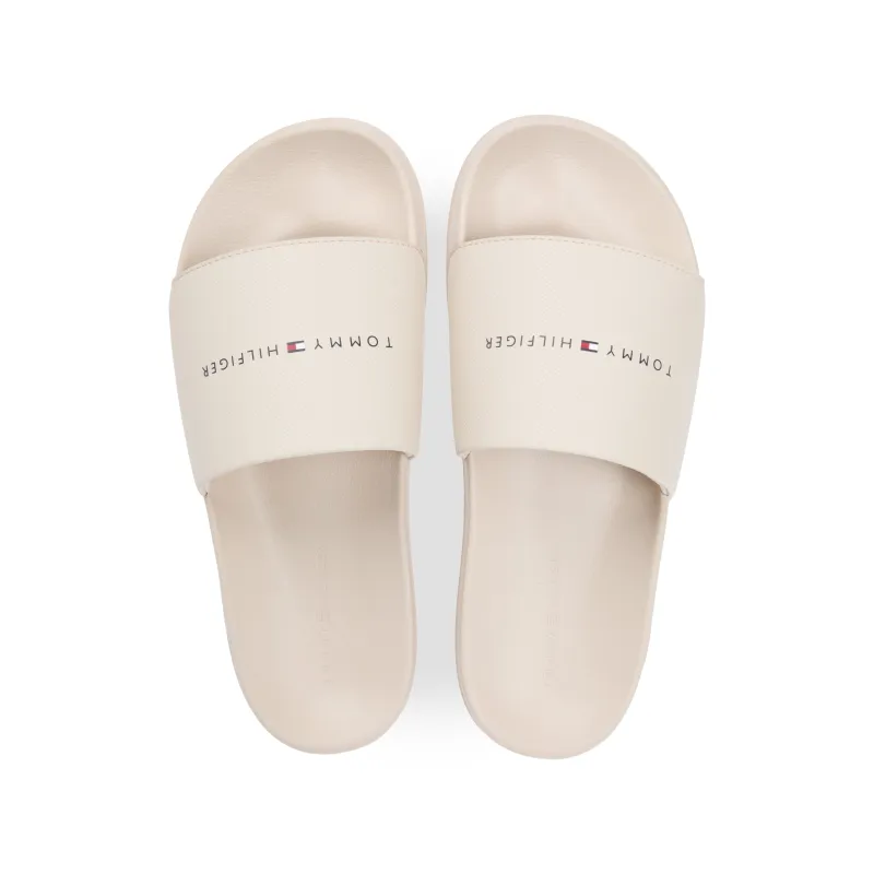 Tommy Hilfiger CORE TOMMY HILFIGER Mens Sliders Classic Beige made by Tommy Hilfiger