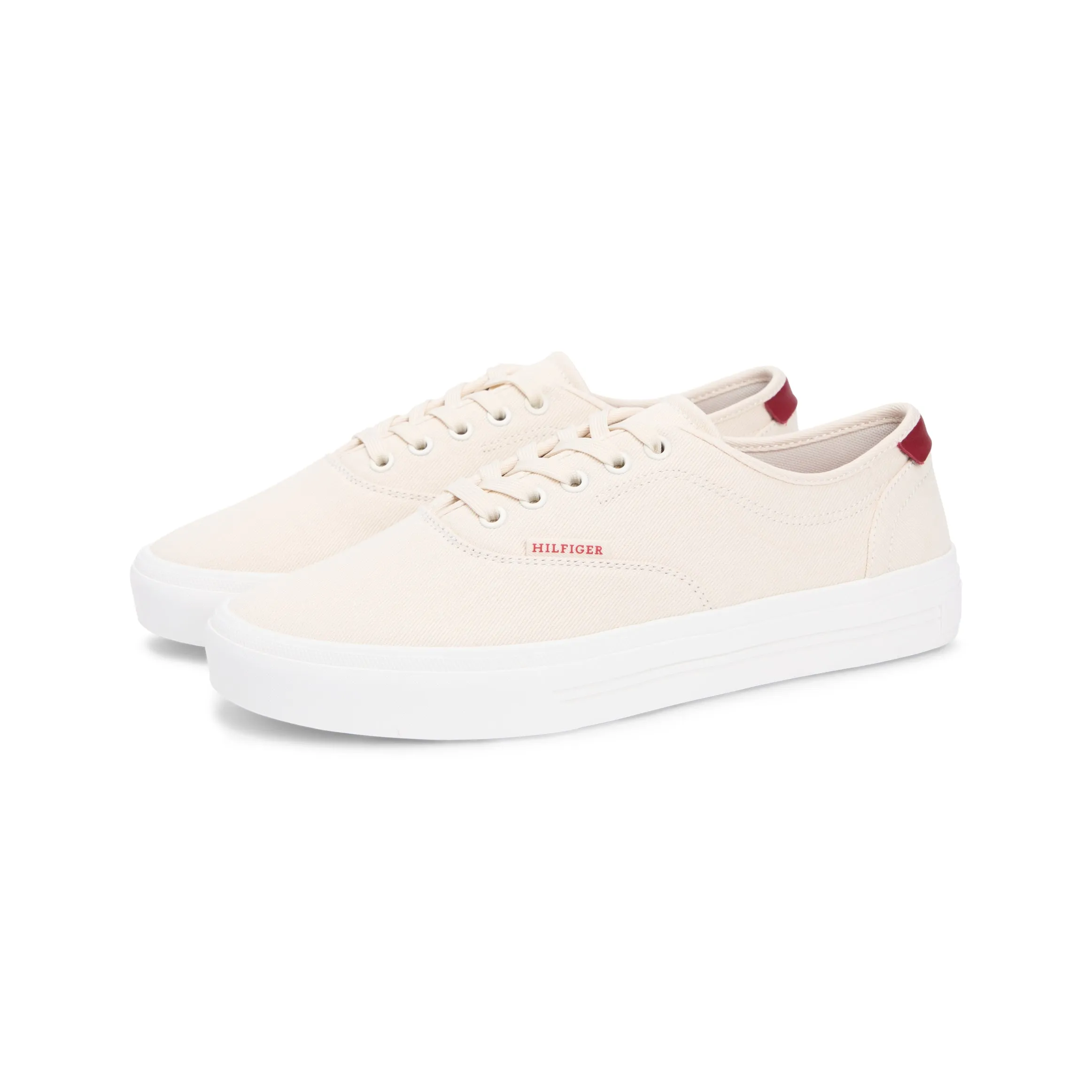 Tommy Hilfiger VULC CUP Mens Canvas Trainers Soft Cream sold by Shuperb product image thumbnail 4