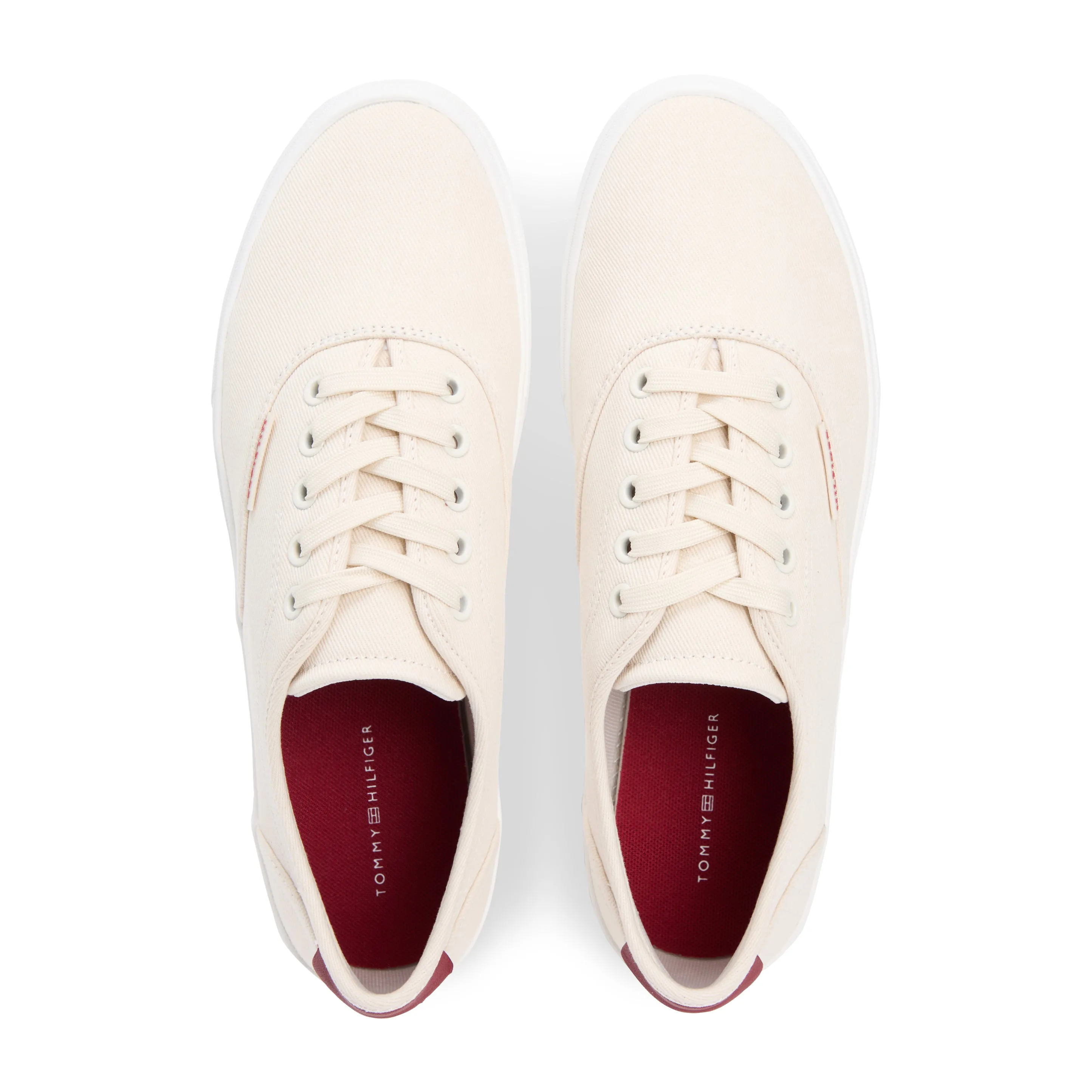 Tommy Hilfiger VULC CUP Mens Canvas Trainers Soft Cream sold by Shuperb product image thumbnail 2