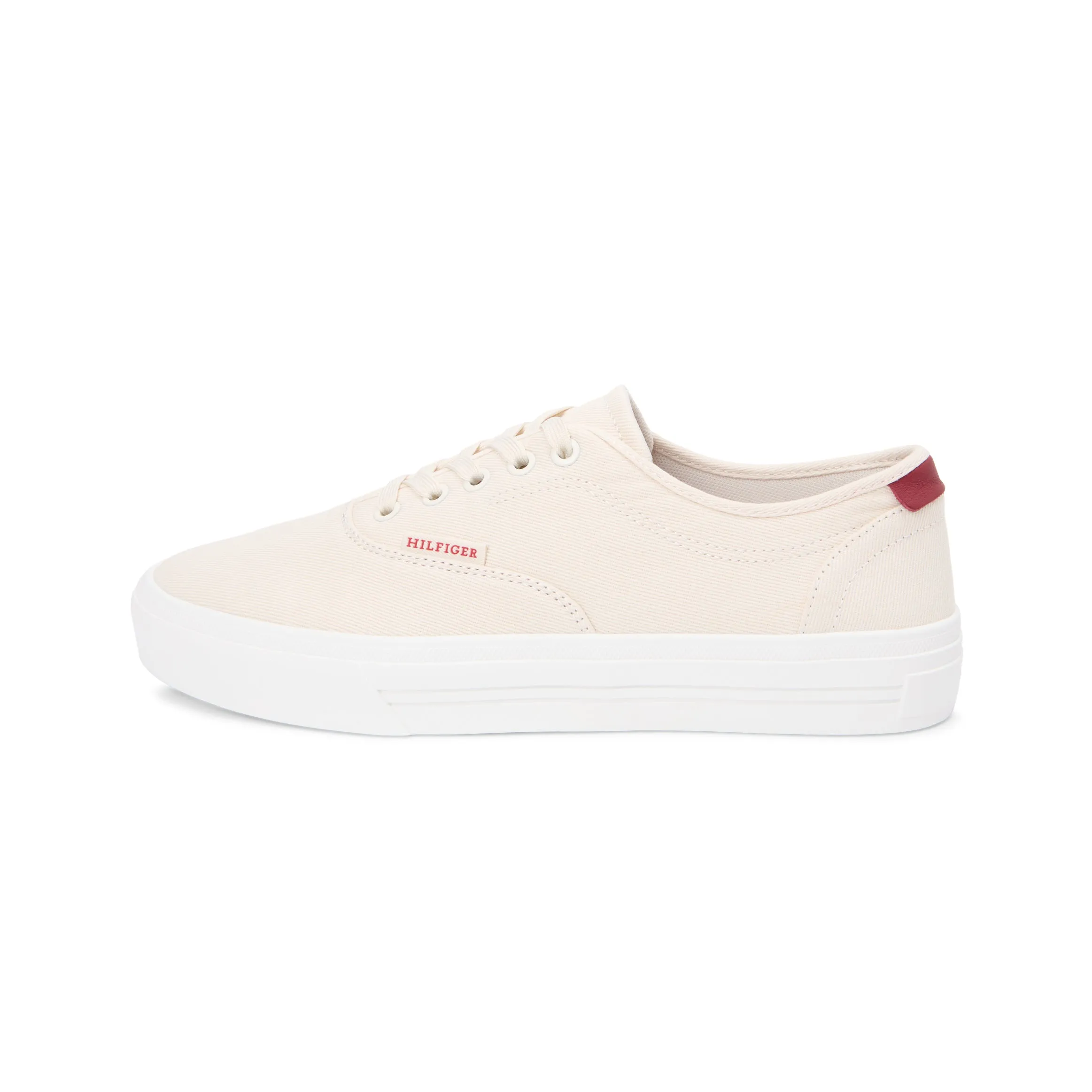 Tommy Hilfiger VULC CUP Mens Canvas Trainers Soft Cream sold by Shuperb product image thumbnail 3