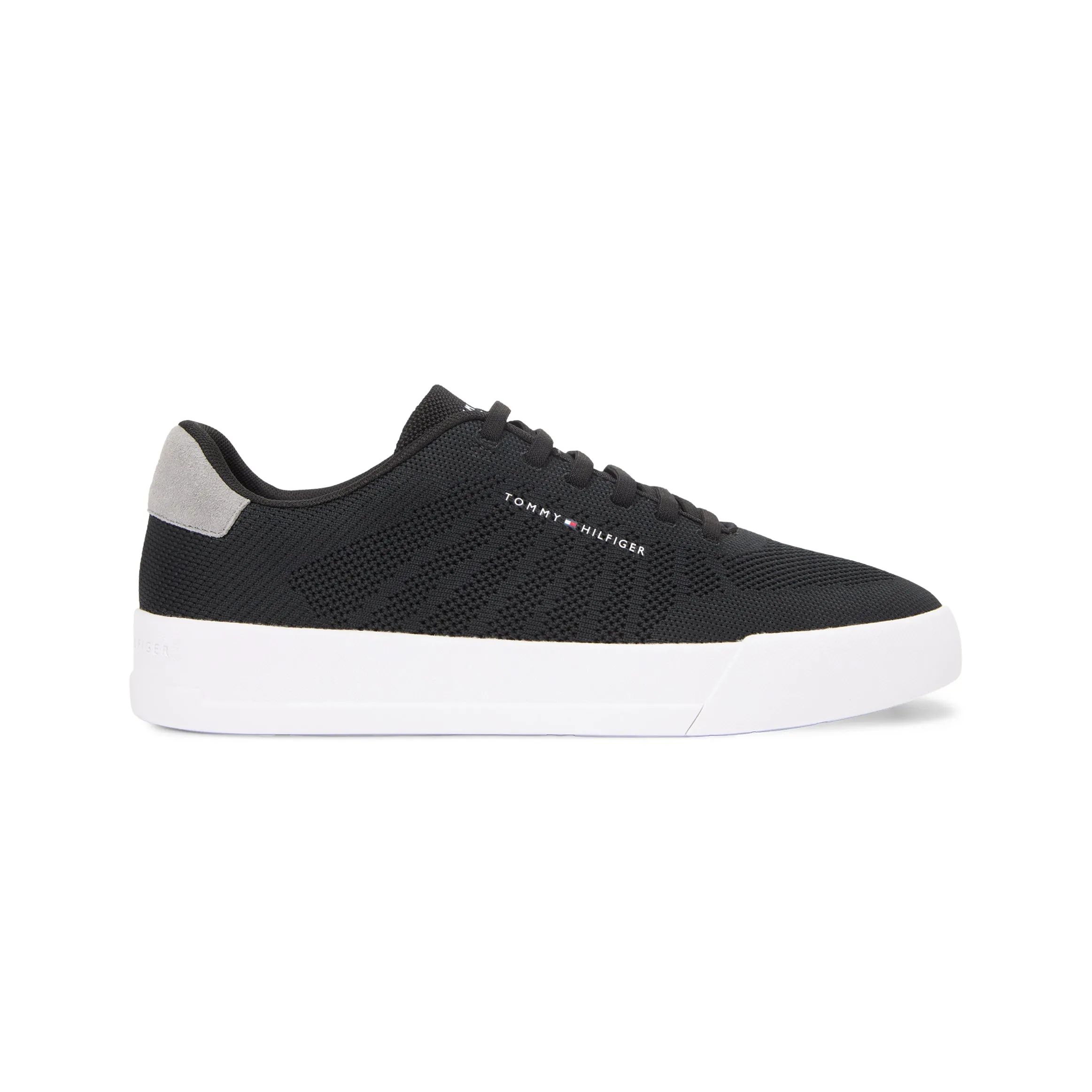 Tommy Hilfiger COURT KNIT Mens Court Trainers Black sold by Shuperb