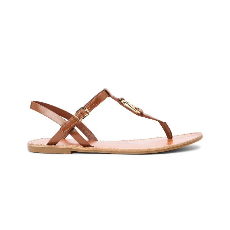 Tommy Hilfiger LEATHER THONG Sandals Womens Thong Sandals Warm Bronze made by Tommy Hilfiger