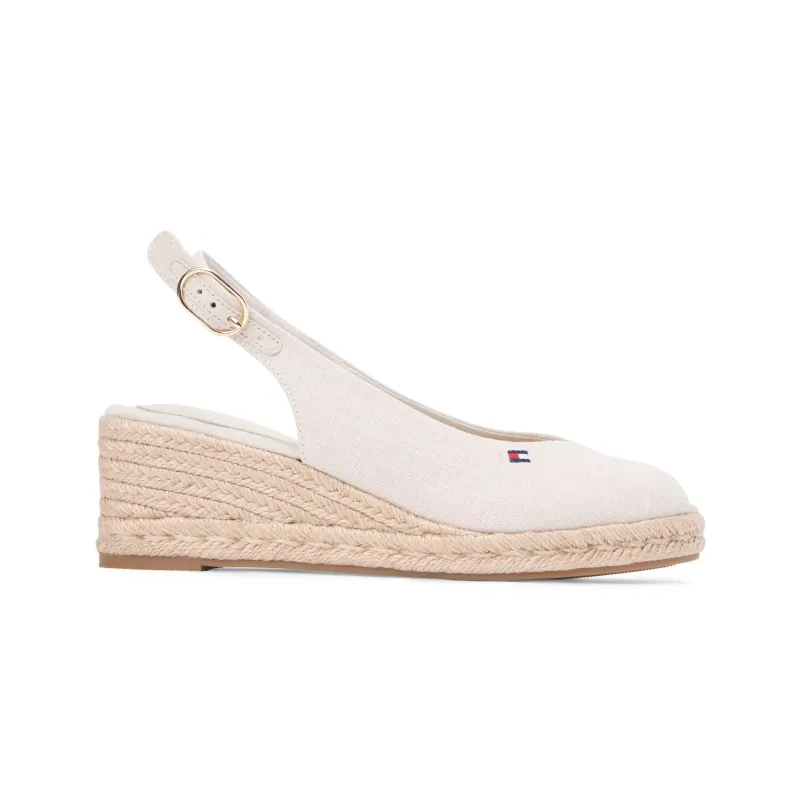 Tommy Hilfiger MID WEDGE Womens Wedge Sandals Classic Beige made by Tommy Hilfiger