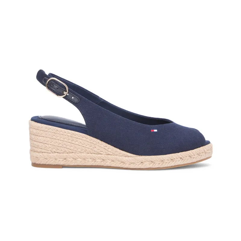 Tommy Hilfiger MID WEDGE Womens Wedge Sandals Space Blue made by Tommy Hilfiger
