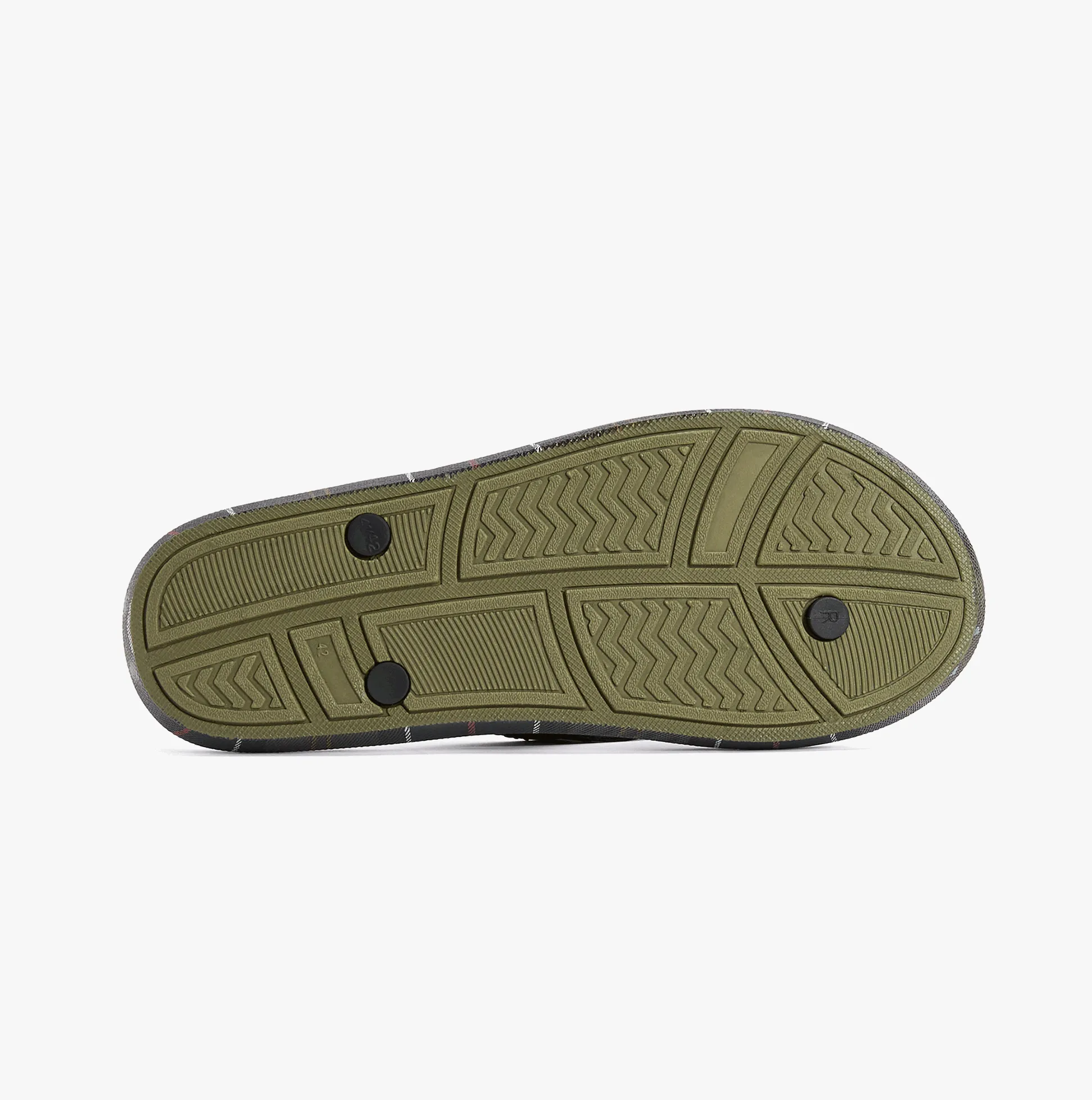 Barbour OAKDALE Mens Toe-Post Sandals Olive/Classic Tartan sold by Shuperb product image thumbnail 5