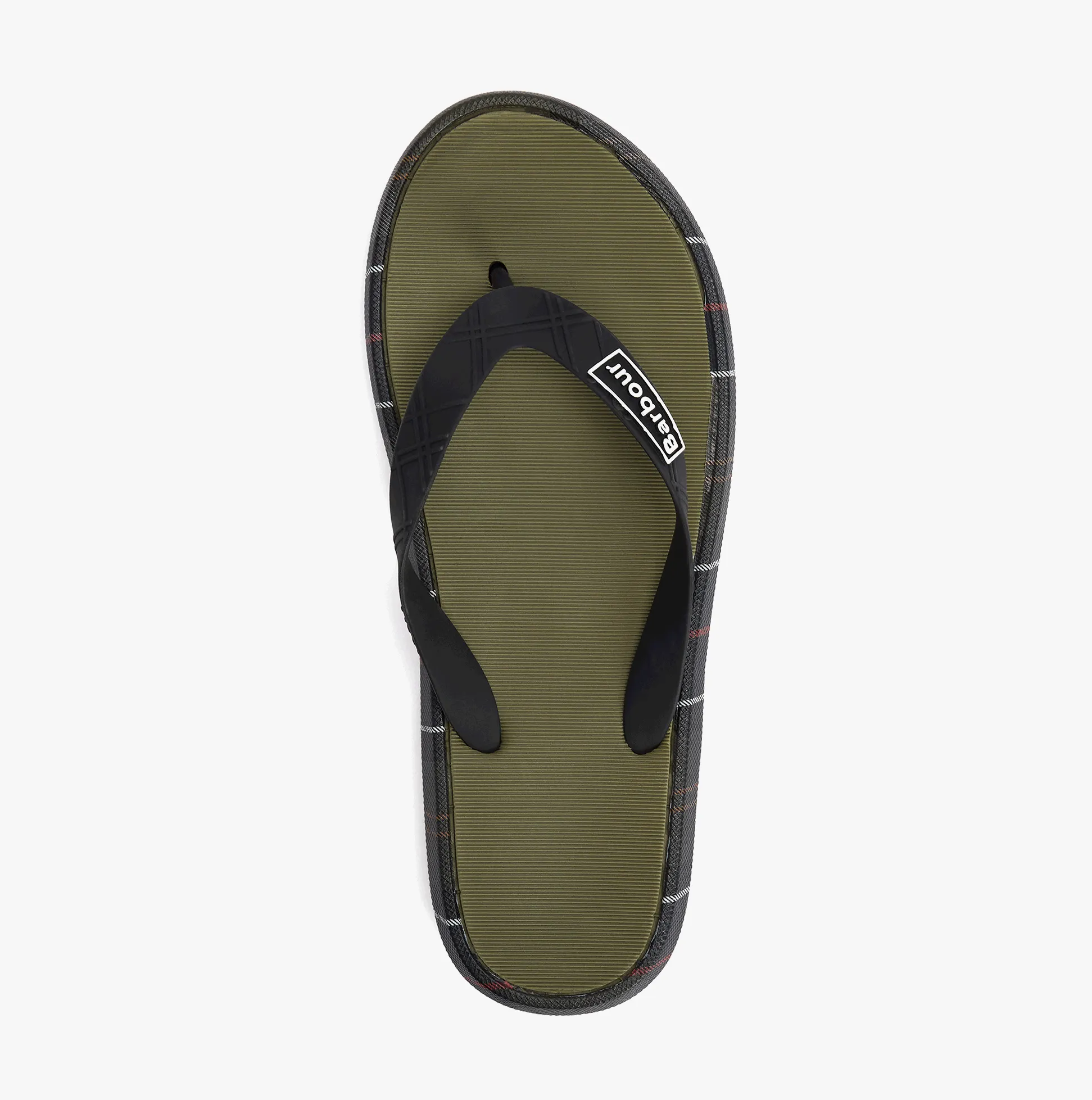 Barbour OAKDALE Mens Toe-Post Sandals Olive/Classic Tartan sold by Shuperb product image thumbnail 4