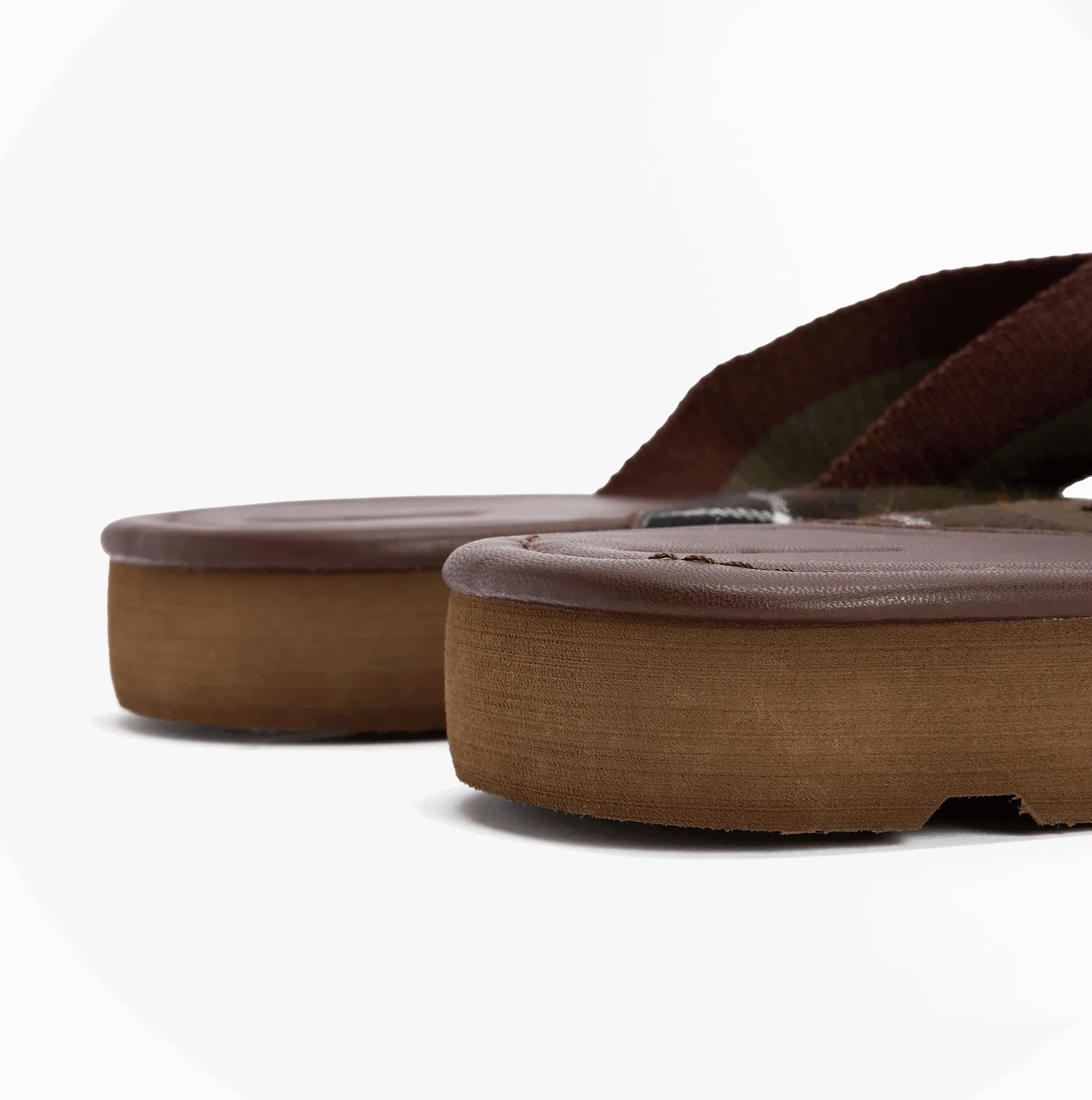 Barbour HARKER Mens Toe-Post Sandals Choc/Olive sold by Shuperb product image thumbnail 4