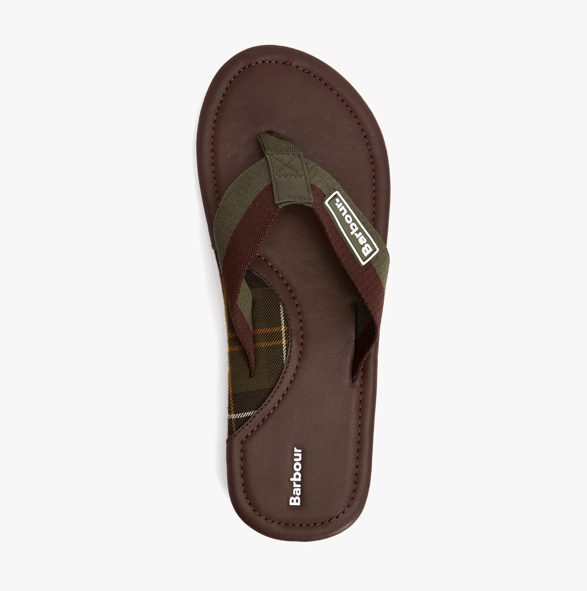 Barbour HARKER Mens Toe-Post Sandals Choc/Olive sold by Shuperb product image thumbnail 5