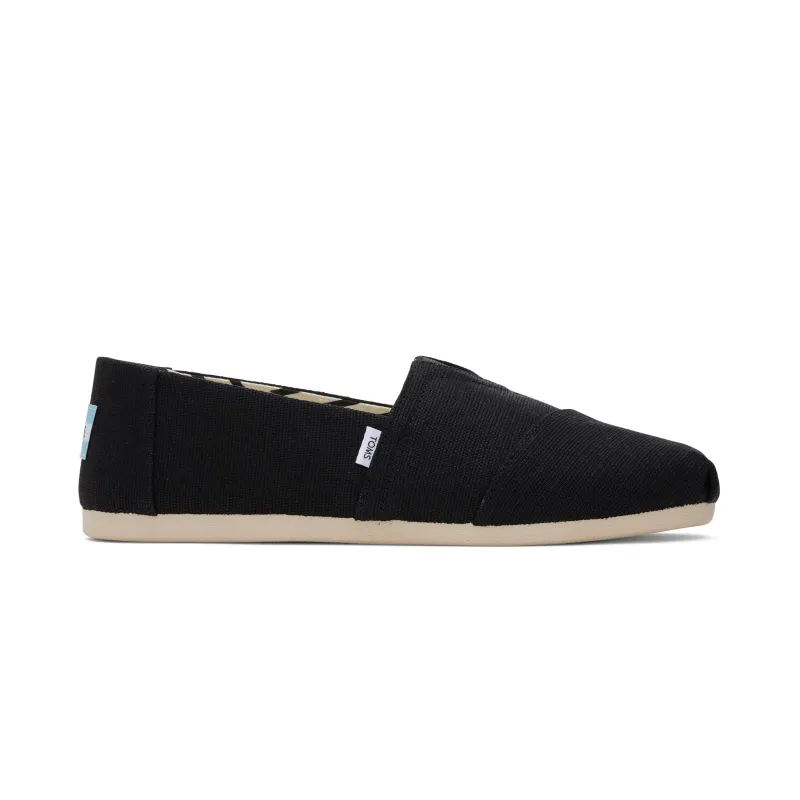 TOMS ALPARGATA CLASSIC Mens Espadrille Shoes Black/White made by Toms