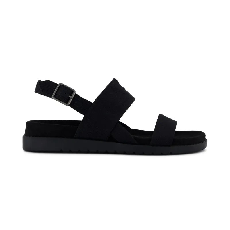 TOMS MARIN Womens Cross Strap Sandals Black made by Toms