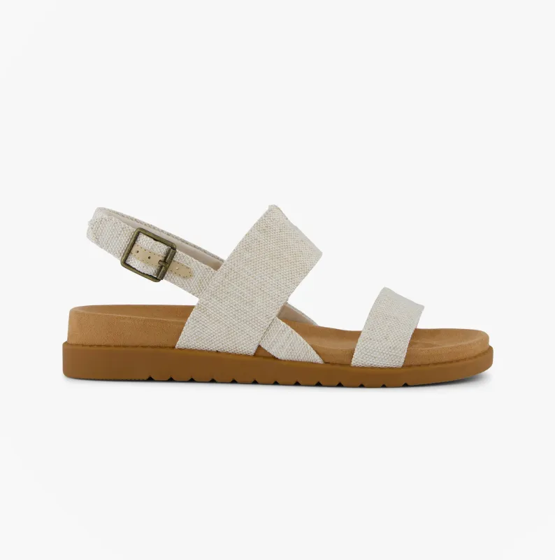 TOMS MARIN Womens Cross Strap Sandals Natural made by Toms