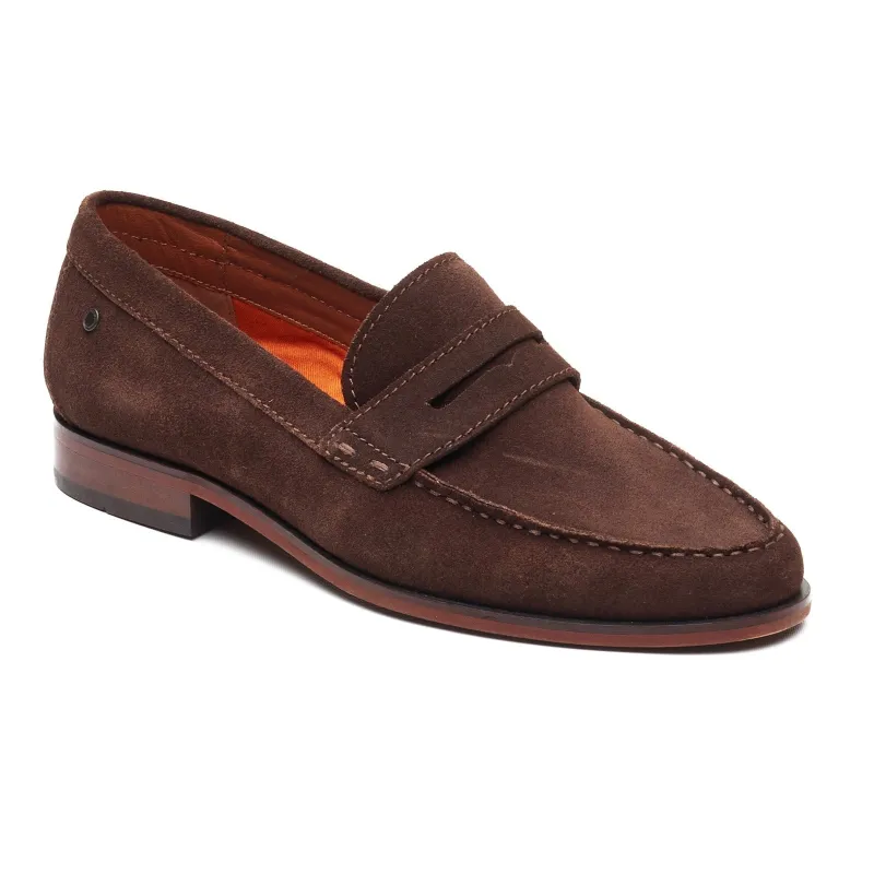 Base London SLATE Mens Loafer Shoes Brown made by Base London