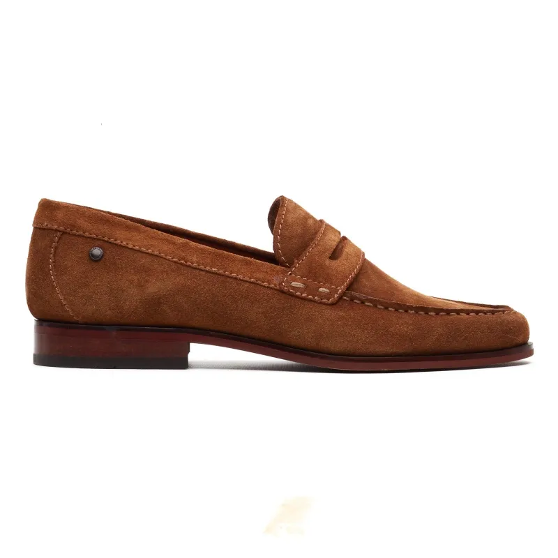 Base London SLATE Mens Loafer Shoes Camel made by Base London