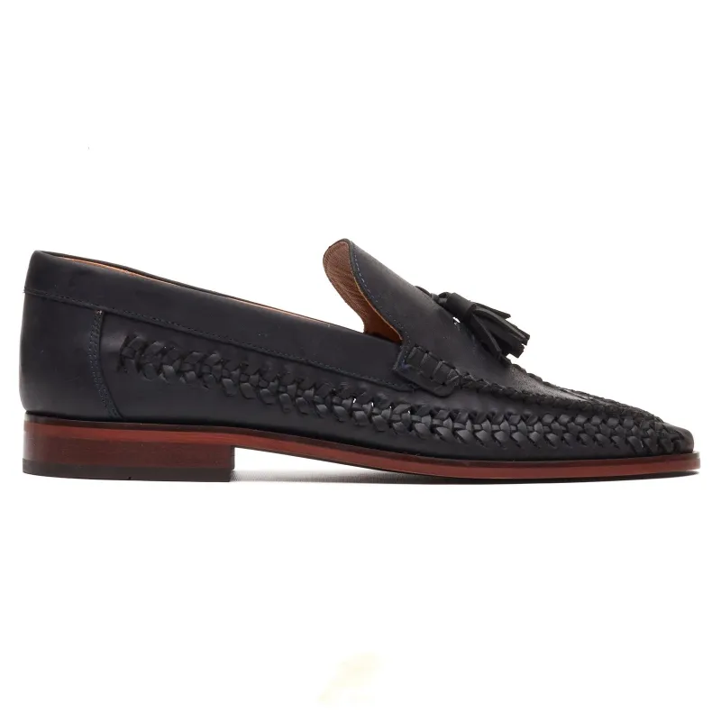 Base London BRACKEN Mens Loafer Shoes Navy made by Base London