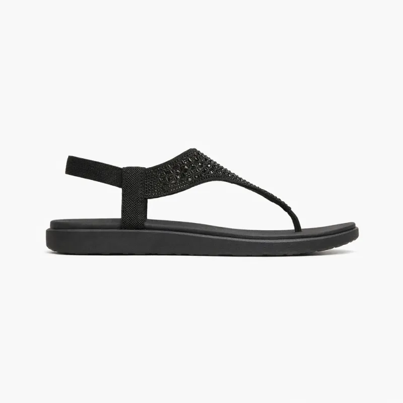 Skechers MEDITATION LUXE-MODERN EVENT Womens Slingback Sandals Black made by Skechers