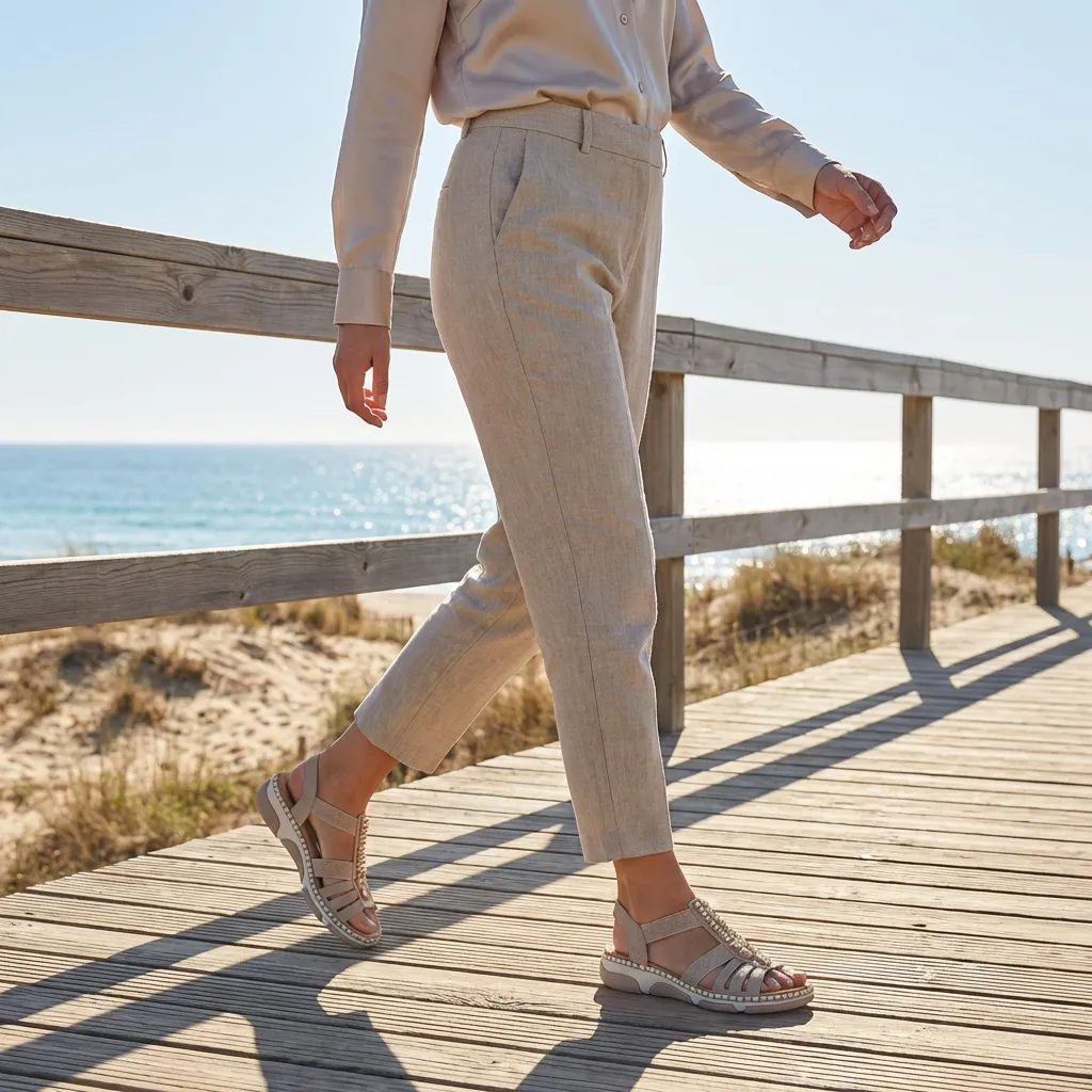 Rieker 66201 Womens Slingback Sandals Cream sold by Shuperb product image thumbnail 2