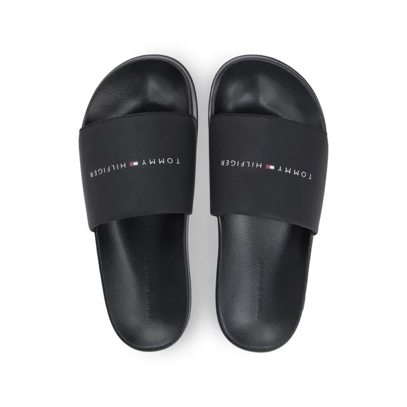 Tommy Hilfiger CORE TOMMY HILFIGER Mens Sliders Black made by Tommy Hilfiger