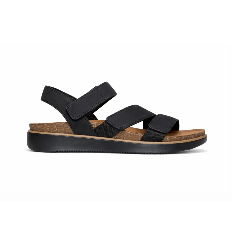 Skechers LIFTED COMFORT Womens Ankle Strap Sandals Black made by Skechers