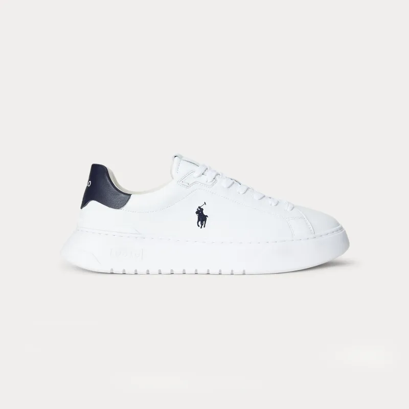 Polo Ralph Lauren RLITE COURT Mens Casual Trainers White/Navy made by Polo by Ralph Lauren