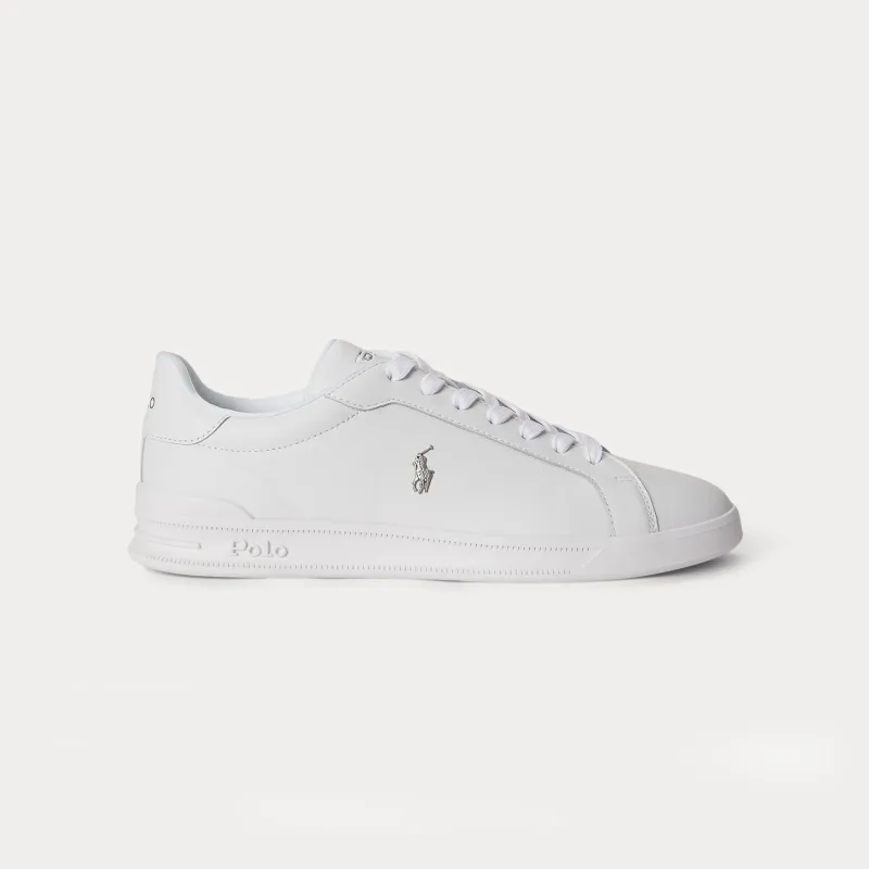 Polo Ralph Lauren HRT CRT II Mens Court Trainers White/Silver made by Polo by Ralph Lauren