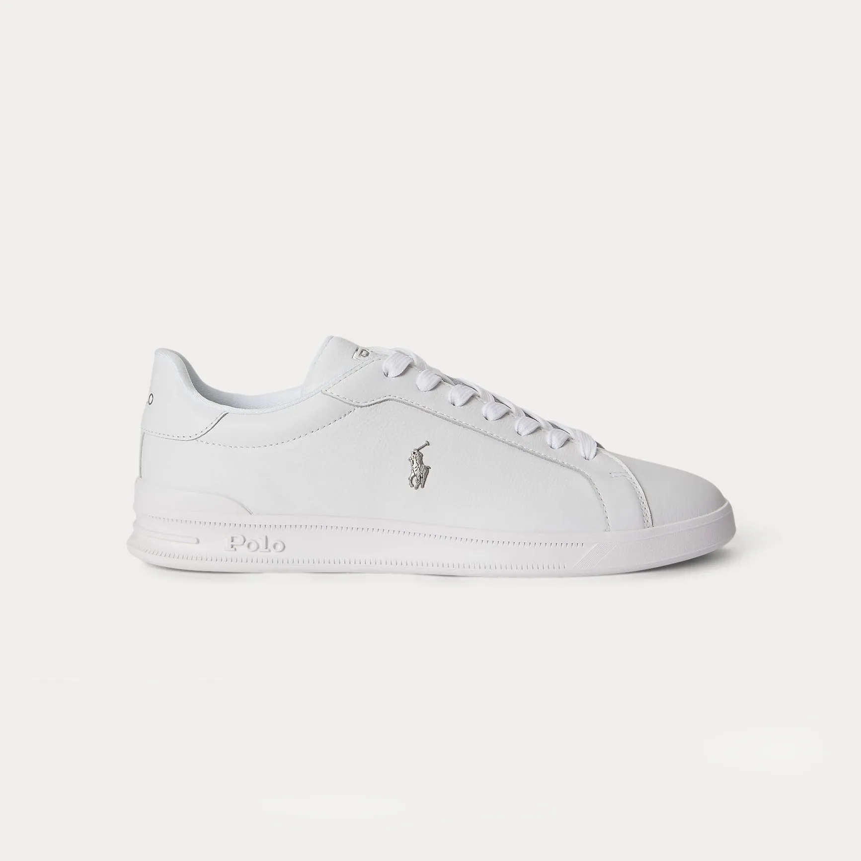 Polo Ralph Lauren HRT CRT II Mens Court Trainers White/Silver sold by Shuperb