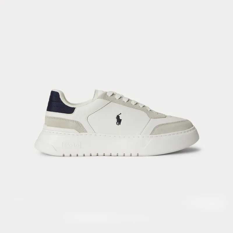 Polo Ralph Lauren RLITE SPORT Mens Casual Trainers Off White/Navy made by Polo by Ralph Lauren