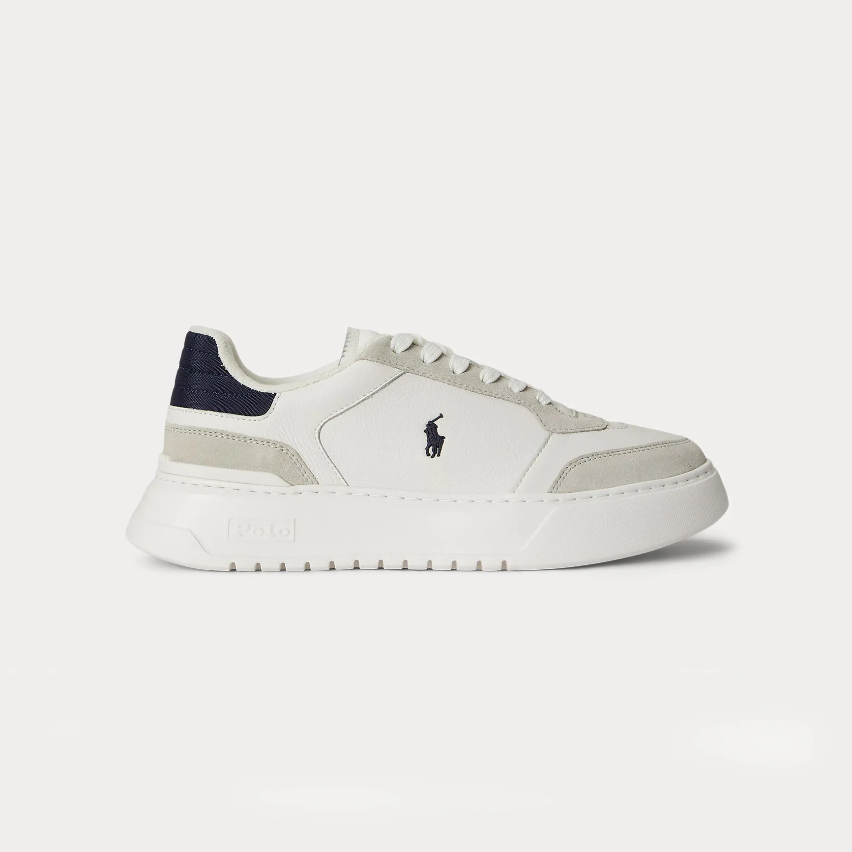 Polo Ralph Lauren RLITE SPORT Mens Casual Trainers Off White/Navy sold by Shuperb