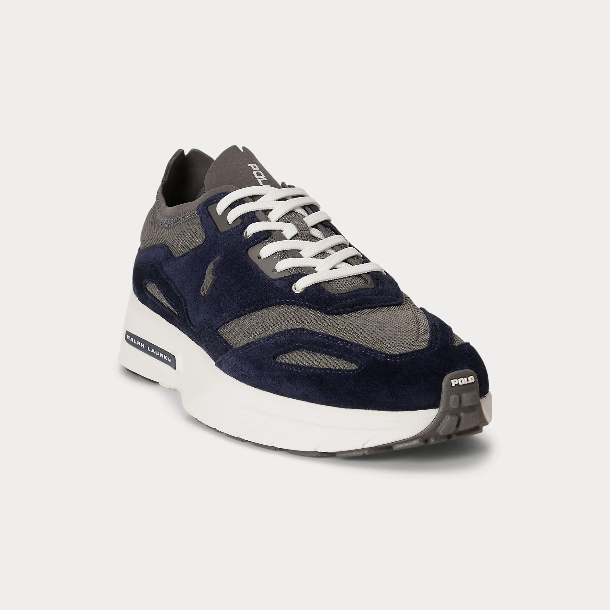 Polo Ralph Lauren BOERUM KNIT Mens Casual Trainers Hunter Navy/Dark Metal sold by Shuperb product image thumbnail 4