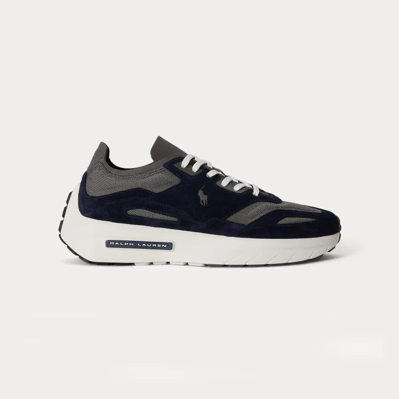 Polo Ralph Lauren BOERUM KNIT Mens Casual Trainers Hunter Navy/Dark Metal made by Polo by Ralph Lauren