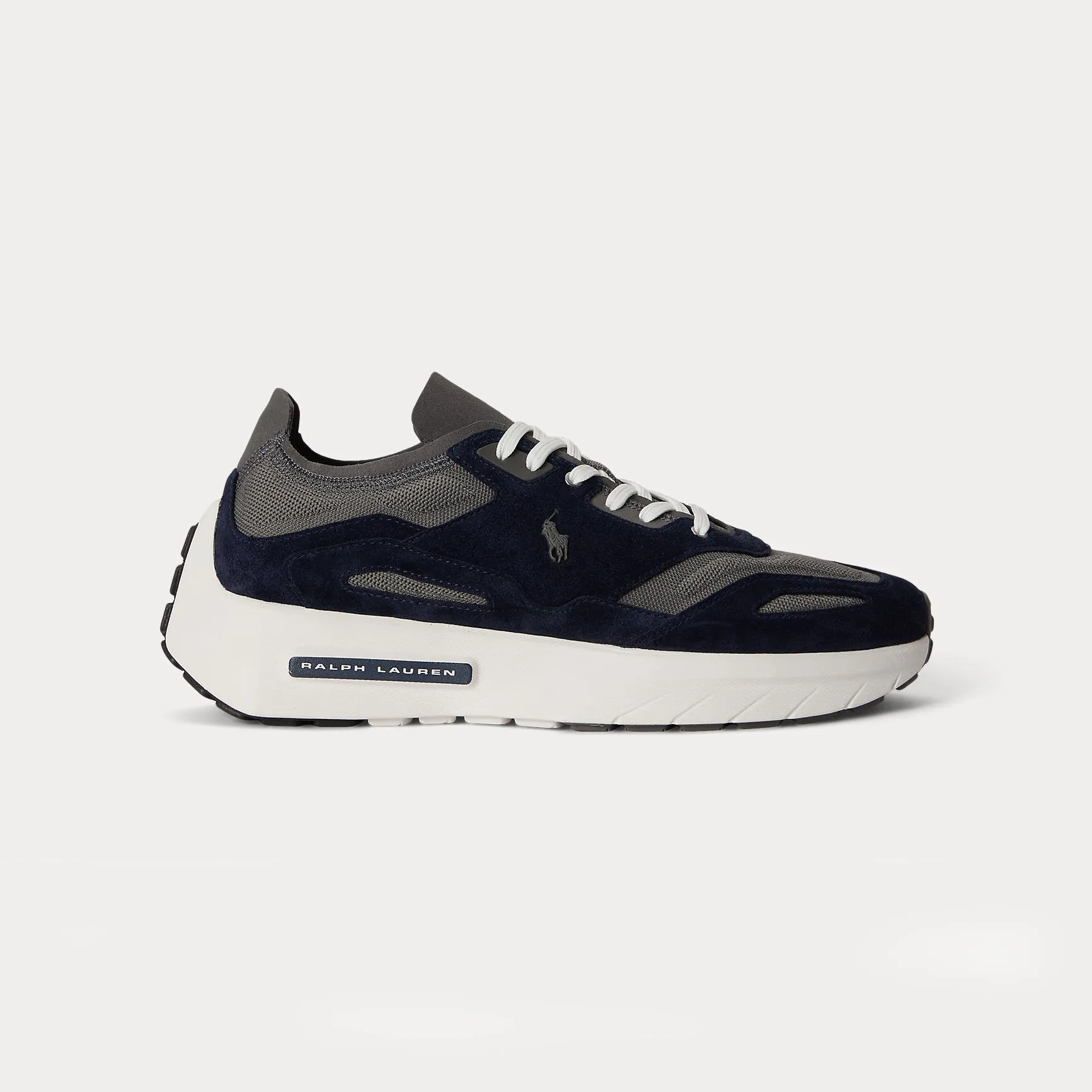 Polo Ralph Lauren BOERUM KNIT Mens Casual Trainers Hunter Navy/Dark Metal sold by Shuperb