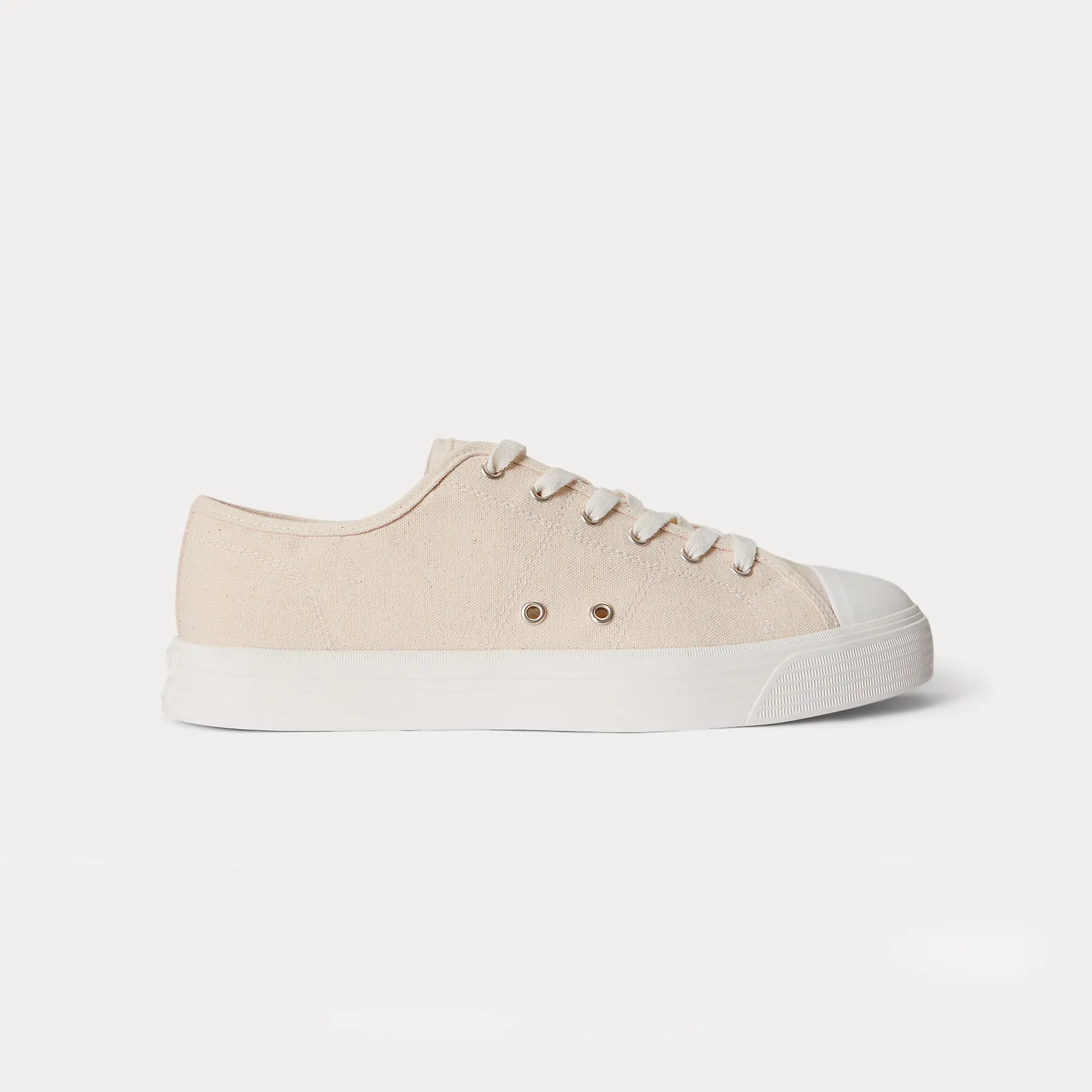 Polo Ralph Lauren AYERS LOW Mens Canvas Trainers Cream sold by Shuperb